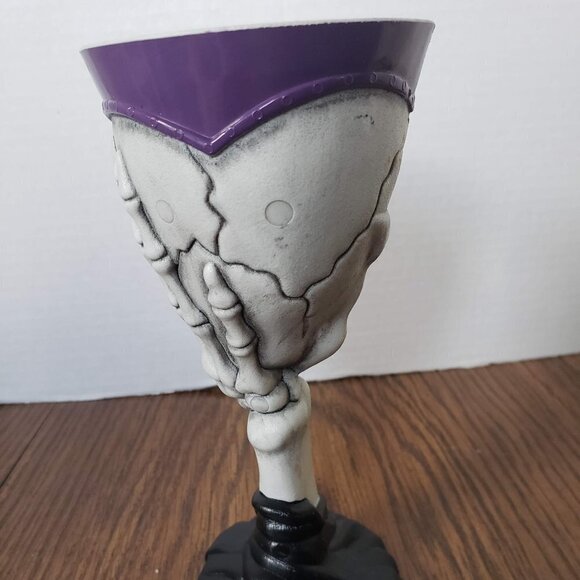 Skeleton Skull Plastic Wine Goblet Halloween Bones 7.5" Gothic - Picture 3 of 9